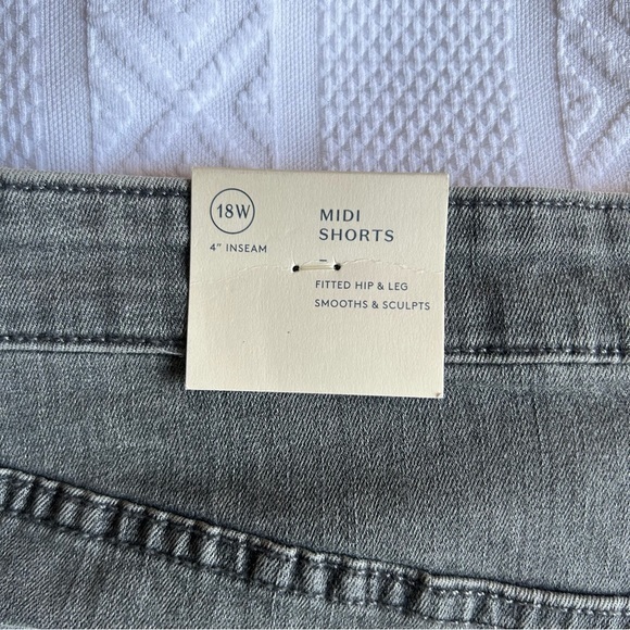 NWT Universal Thread Exposed Button Fly Gray Raw Hem Shorts Size 18W - Picture 8 of 8